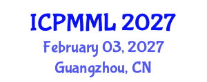 International Conference on Predictive Maintenance and Machine Learning (ICPMML) February 03, 2027 - Guangzhou, China International Conference on Predictive Maintenance and Machine Learning (ICPMML) February 03, 2027 - Guangzhou, China