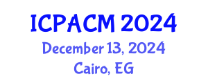 International Conference on Principles and Applications of Change Management (ICPACM) December 13, 2024 - Cairo, Egypt
