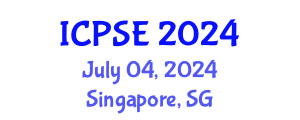 International Conference on Process Systems Engineering (ICPSE) July 04, 2024 - Singapore, Singapore