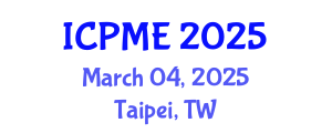 International Conference on Production and Manufacturing Engineering (ICPME) March 04, 2025 - Taipei, Taiwan