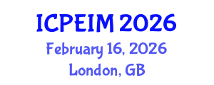 International Conference on Production Engineering and Industrial Management (ICPEIM) February 16, 2026 - London, United Kingdom International Conference on Production Engineering and Industrial Management (ICPEIM) February 16, 2026 - London, United Kingdom
