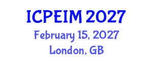 International Conference on Production Engineering and Industrial Management (ICPEIM) February 15, 2027 - London, United Kingdom International Conference on Production Engineering and Industrial Management (ICPEIM) February 15, 2027 - London, United Kingdom