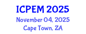 International Conference on Production Engineering and Management (ICPEM) November 04, 2025 - Cape Town, South Africa