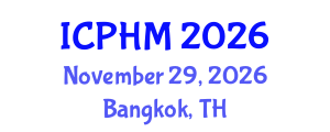 International Conference on Prognostics and Health Management (ICPHM) November 29, 2026 - Bangkok, Thailand International Conference on Prognostics and Health Management (ICPHM) November 29, 2026 - Bangkok, Thailand