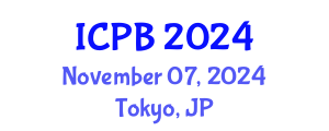 International Conference on Proteomics and Bioinformatics (ICPB) November 07, 2024 - Tokyo, Japan
