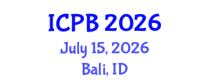 International Conference on Proteomics and Bioinformatics (ICPB) July 15, 2026 - Bali, Indonesia