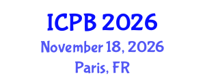 International Conference on Proteomics and Bioinformatics (ICPB) November 18, 2026 - Paris, France