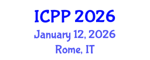 International Conference on Psychiatry and Psychology (ICPP) January 12, 2026 - Rome, Italy