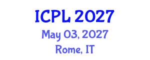International Conference on Psychoanalysis and Lacan (ICPL) May 03, 2027 - Rome, Italy International Conference on Psychoanalysis and Lacan (ICPL) May 03, 2027 - Rome, Italy