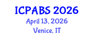 International Conference on Psychological and Behavioural Sciences (ICPABS) April 13, 2026 - Venice, Italy International Conference on Psychological and Behavioural Sciences (ICPABS) April 13, 2026 - Venice, Italy