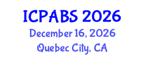 International Conference on Psychological and Behavioural Sciences (ICPABS) December 16, 2026 - Quebec City, Canada International Conference on Psychological and Behavioural Sciences (ICPABS) December 16, 2026 - Quebec City, Canada