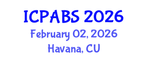 International Conference on Psychological and Behavioural Sciences (ICPABS) February 02, 2026 - Havana, Cuba International Conference on Psychological and Behavioural Sciences (ICPABS) February 02, 2026 - Havana, Cuba