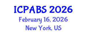 International Conference on Psychological and Behavioural Sciences (ICPABS) February 16, 2026 - New York, United States International Conference on Psychological and Behavioural Sciences (ICPABS) February 16, 2026 - New York, United States