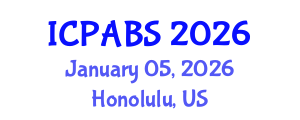 International Conference on Psychological and Behavioural Sciences (ICPABS) January 05, 2026 - Honolulu, United States International Conference on Psychological and Behavioural Sciences (ICPABS) January 05, 2026 - Honolulu, United States