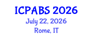 International Conference on Psychological and Behavioural Sciences (ICPABS) July 22, 2026 - Rome, Italy International Conference on Psychological and Behavioural Sciences (ICPABS) July 22, 2026 - Rome, Italy