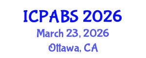 International Conference on Psychological and Behavioural Sciences (ICPABS) March 23, 2026 - Ottawa, Canada International Conference on Psychological and Behavioural Sciences (ICPABS) March 23, 2026 - Ottawa, Canada