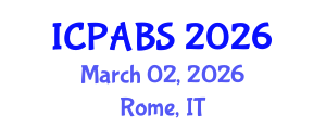 International Conference on Psychological and Behavioural Sciences (ICPABS) March 02, 2026 - Rome, Italy International Conference on Psychological and Behavioural Sciences (ICPABS) March 02, 2026 - Rome, Italy