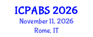 International Conference on Psychological and Behavioural Sciences (ICPABS) November 11, 2026 - Rome, Italy International Conference on Psychological and Behavioural Sciences (ICPABS) November 11, 2026 - Rome, Italy