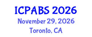 International Conference on Psychological and Behavioural Sciences (ICPABS) November 29, 2026 - Toronto, Canada International Conference on Psychological and Behavioural Sciences (ICPABS) November 29, 2026 - Toronto, Canada