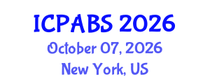 International Conference on Psychological and Behavioural Sciences (ICPABS) October 07, 2026 - New York, United States International Conference on Psychological and Behavioural Sciences (ICPABS) October 07, 2026 - New York, United States