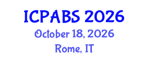 International Conference on Psychological and Behavioural Sciences (ICPABS) October 18, 2026 - Rome, Italy International Conference on Psychological and Behavioural Sciences (ICPABS) October 18, 2026 - Rome, Italy