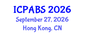 International Conference on Psychological and Behavioural Sciences (ICPABS) September 27, 2026 - Hong Kong, China International Conference on Psychological and Behavioural Sciences (ICPABS) September 27, 2026 - Hong Kong, China