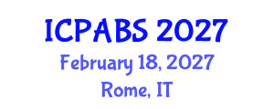 International Conference on Psychological and Behavioural Sciences (ICPABS) February 18, 2027 - Rome, Italy International Conference on Psychological and Behavioural Sciences (ICPABS) February 18, 2027 - Rome, Italy