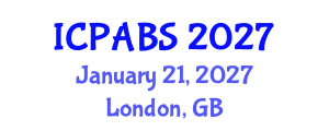 International Conference on Psychological and Behavioural Sciences (ICPABS) January 21, 2027 - London, United Kingdom