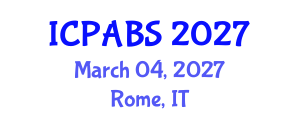 International Conference on Psychological and Behavioural Sciences (ICPABS) March 04, 2027 - Rome, Italy International Conference on Psychological and Behavioural Sciences (ICPABS) March 04, 2027 - Rome, Italy