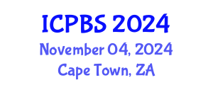 International Conference on Psychological, Behavioral and Science (ICPBS) November 04, 2024 - Cape Town, South Africa