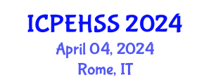 International Conference on Psychological, Educational, Health and Social Sciences (ICPEHSS) April 04, 2024 - Rome, Italy