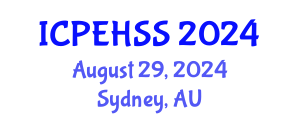 International Conference on Psychological, Educational, Health and Social Sciences (ICPEHSS) August 29, 2024 - Sydney, Australia