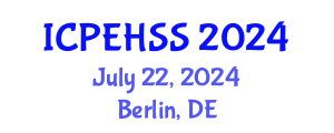 International Conference on Psychological, Educational, Health and Social Sciences (ICPEHSS) July 22, 2024 - Berlin, Germany