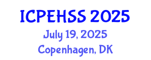 International Conference on Psychological, Educational, Health and Social Sciences (ICPEHSS) July 19, 2025 - Copenhagen, Denmark