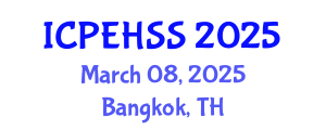 International Conference on Psychological, Educational, Health and Social Sciences (ICPEHSS) March 08, 2025 - Bangkok, Thailand