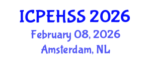 International Conference on Psychological, Educational, Health and Social Sciences (ICPEHSS) February 08, 2026 - Amsterdam, Netherlands