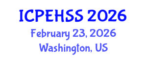 International Conference on Psychological, Educational, Health and Social Sciences (ICPEHSS) February 23, 2026 - Washington, United States International Conference on Psychological, Educational, Health and Social Sciences (ICPEHSS) February 23, 2026 - Washington, United States