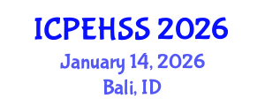 International Conference on Psychological, Educational, Health and Social Sciences (ICPEHSS) January 14, 2026 - Bali, Indonesia