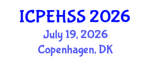 International Conference on Psychological, Educational, Health and Social Sciences (ICPEHSS) July 19, 2026 - Copenhagen, Denmark