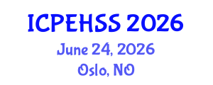 International Conference on Psychological, Educational, Health and Social Sciences (ICPEHSS) June 24, 2026 - Oslo, Norway