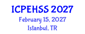 International Conference on Psychological, Educational, Health and Social Sciences (ICPEHSS) February 15, 2027 - Istanbul, Turkey International Conference on Psychological, Educational, Health and Social Sciences (ICPEHSS) February 15, 2027 - Istanbul, Turkey