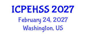 International Conference on Psychological, Educational, Health and Social Sciences (ICPEHSS) February 24, 2027 - Washington, United States International Conference on Psychological, Educational, Health and Social Sciences (ICPEHSS) February 24, 2027 - Washington, United States