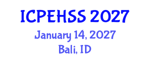 International Conference on Psychological, Educational, Health and Social Sciences (ICPEHSS) January 14, 2027 - Bali, Indonesia International Conference on Psychological, Educational, Health and Social Sciences (ICPEHSS) January 14, 2027 - Bali, Indonesia