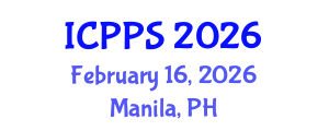 International Conference on Psychology and Psychological Sciences (ICPPS) February 16, 2026 - Manila, Philippines International Conference on Psychology and Psychological Sciences (ICPPS) February 16, 2026 - Manila, Philippines