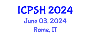 International Conference on Psychology and Social Harmony (ICPSH) June 03, 2024 - Rome, Italy