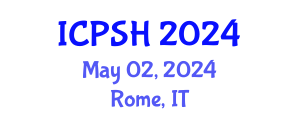 International Conference on Psychology and Social Harmony (ICPSH) May 02, 2024 - Rome, Italy