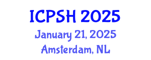 International Conference on Psychology and Social Harmony (ICPSH) January 21, 2025 - Amsterdam, Netherlands
