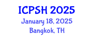 International Conference on Psychology and Social Harmony (ICPSH) January 18, 2025 - Bangkok, Thailand