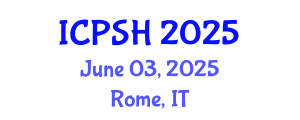 International Conference on Psychology and Social Harmony (ICPSH) June 03, 2025 - Rome, Italy
