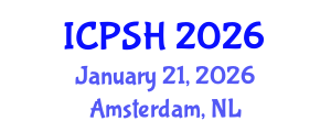 International Conference on Psychology and Social Harmony (ICPSH) January 21, 2026 - Amsterdam, Netherlands